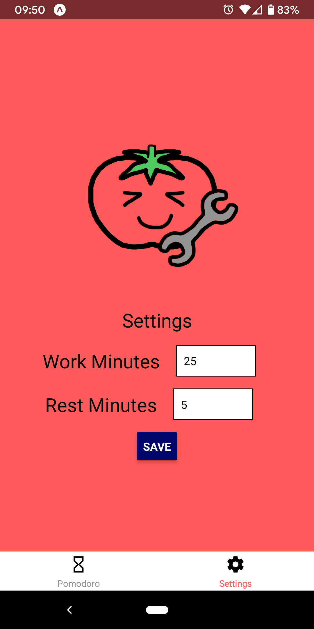 Cute Pomodoro Settings